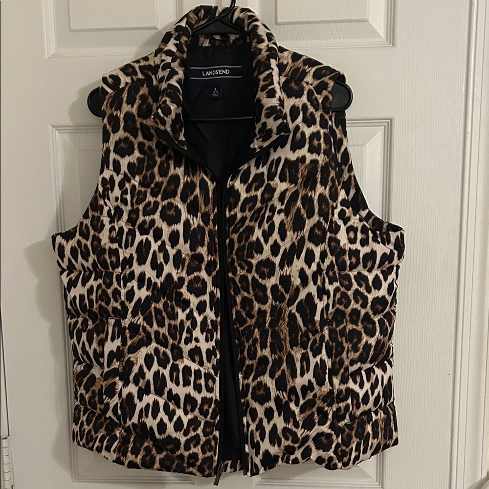 Lands' End Women's Animal Print Vest